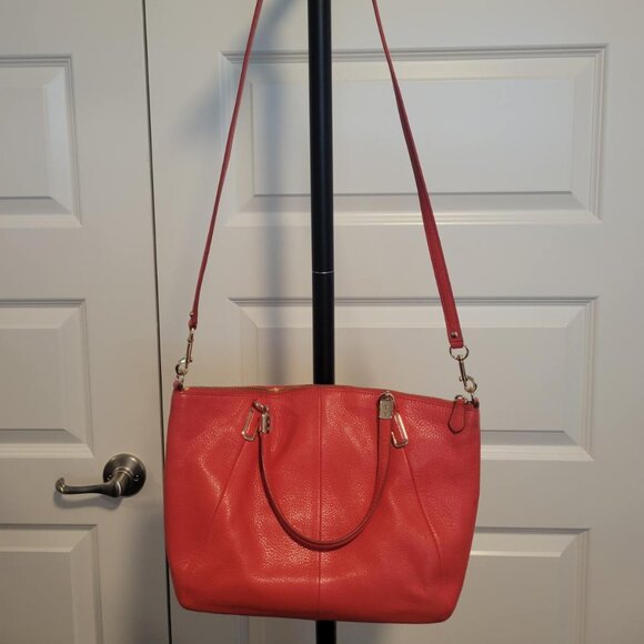 Coach Kelsey Satchel Tangerine|Orange Pebbled Leather with Dustbag - Picture 7 of 13